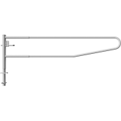 Swiveling gates | for casting in concrete, hot-dip galvanized | total width: 3500 mm | with triangular lock